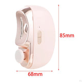 Unghiera Electrica 2 in 1, Flippy, Taiat si Slefuit, 2 Viteze, Lumina LED, Design Ergonomic, Compartiment Resturi, Portabila, Silentioasa 65 db, USB-C, Manichiura, Ideal Pentru Copii si Adulti, 8.5 x 6.8 x 3.3 cm, Roz - vivimall.ro