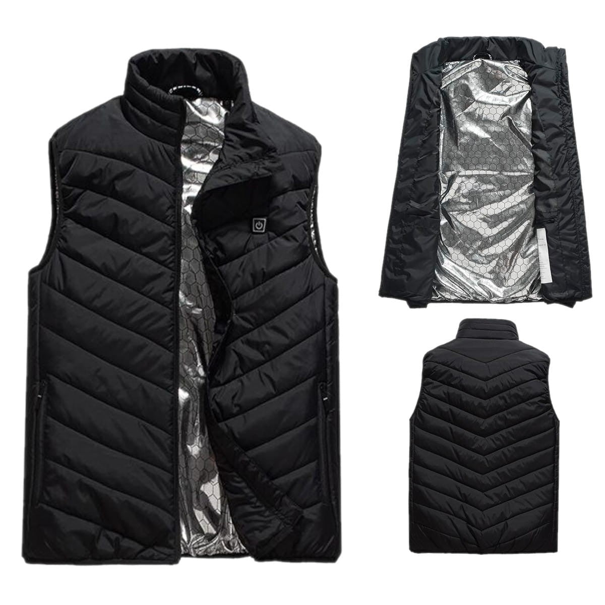 Vesta Inteligenta Incalzita, Unisex, 2 Zone De Incalzire, Umplutura Bumbac, 3 Trepte De Temperatura, Incarcare Usb, Sub 100 Kg, Marime S - vivimall.ro