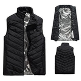 Vesta Inteligenta Incalzita, Vivimall, Unisex, 2 Zone de Incalzire, Umplutura Bumbac, 3 Trepte de Temperatura, Incarcare USB, Negru, sub 45 kg, Marime S - vivimall.ro