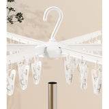 Uscator De Rufe Vertical, 2 Niveluri, Pliabil, Din Abs+Pp+Otel Inoxidabil, Rotire 360 Grade, 130 X 75 Cm, Alb - vivimall.ro