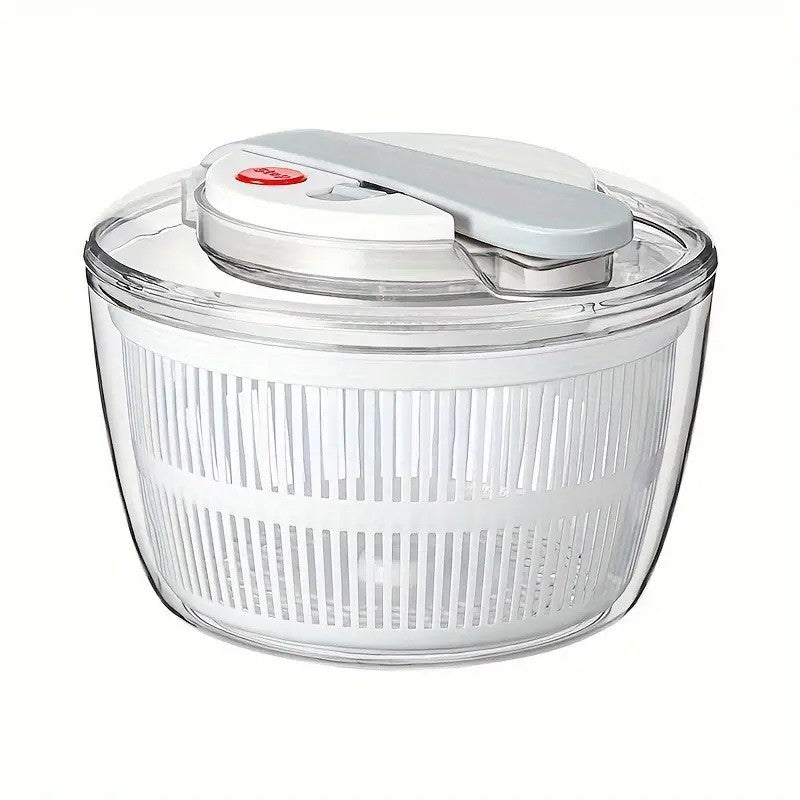 Uscator Manual pentru Salata si Verdeturi, Vivimall, Plastic, 16x15x21 cm, Capacitate 3L, Alb - vivimall.ro