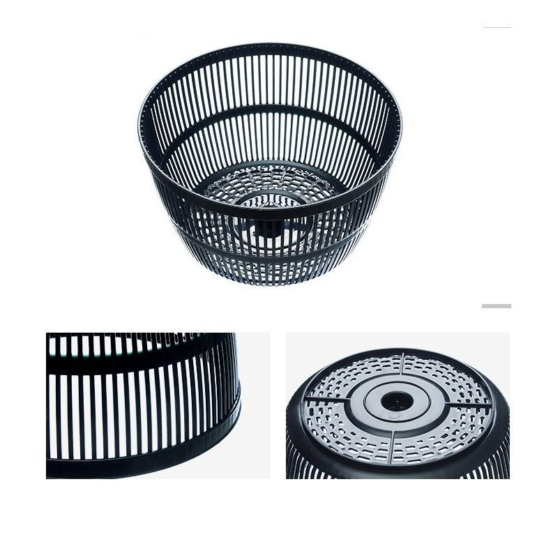 Uscator Manual pentru Salata si Verdeturi, Vivimall, Plastic, 20x20x25 cm, Capacitate 5L, Negru - vivimall.ro