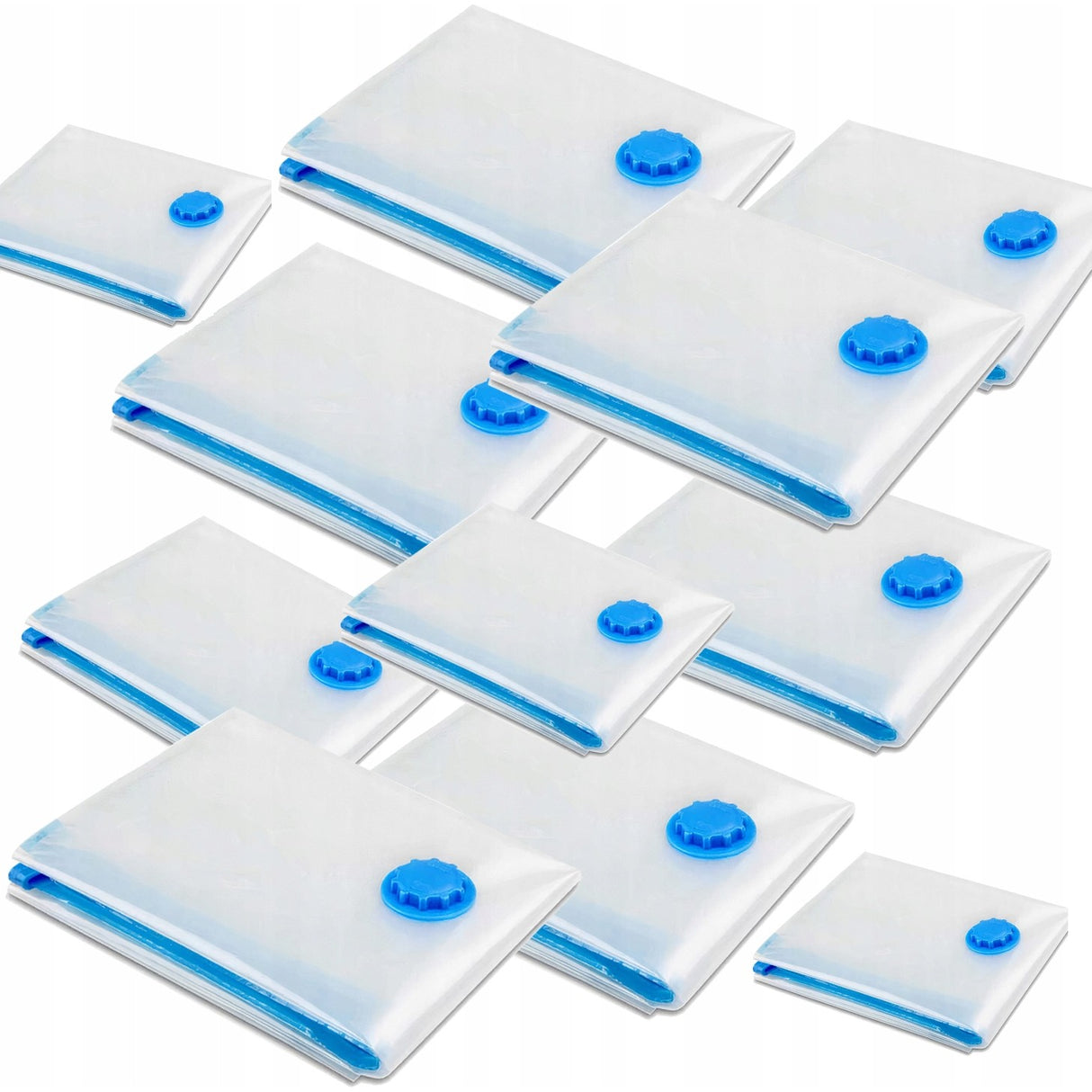 Set 3 Saci de Vidat Haine, Flippy, Marimi Diferite, Vidare prin Vacuum, Reutilizabili, Impermeabili, Pompa Inclusa, Transparent - vivimall.ro