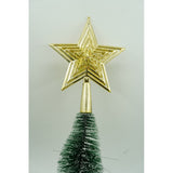 Varf decorativ de brad, Auriu, in forma de Stea, design de stele, din Plastic, 15 cm x 18 cm, Interior/Exterior, Vivimall - vivimall.ro