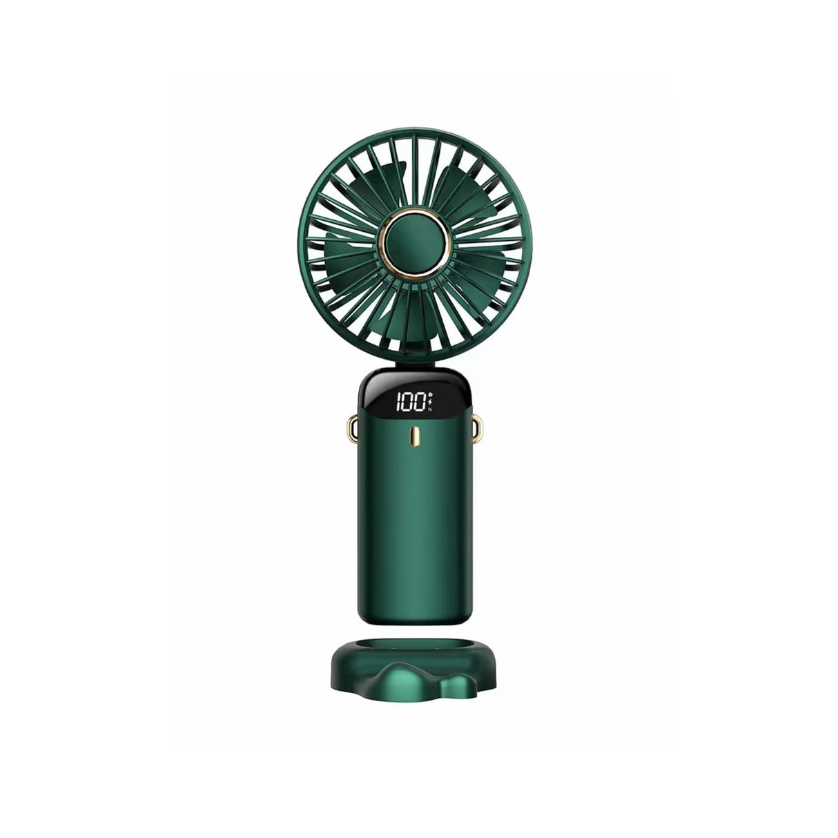 Ventilator Ultra Portabil Cu Aromaterapie, 3 In 1, De Mana, De Birou, De Gat, 5 Trepte De Viteza, Incarcare Usb, Autonomie 12H, Pliabil, Cu Ecran Lcd