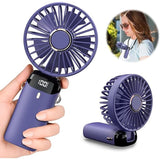 Ventilator Ultra Portabil Cu Aromaterapie, 3 In 1, De Mana, De Birou, De Gat, 5 Trepte De Viteza, Incarcare Usb, Autonomie 12H, Pliabil, Cu Ecran Lcd - vivimall.ro