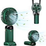 Ventilator Ultra Portabil Cu Aromaterapie, 3 In 1, De Mana, De Birou, De Gat, 5 Trepte De Viteza, Incarcare Usb, Autonomie 12H, Pliabil, Cu Ecran Lcd - vivimall.ro