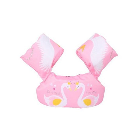 Vesta de salvare pentru copii cu aripioare de inot, Vivimall, Roz, Model lebede - vivimall.ro