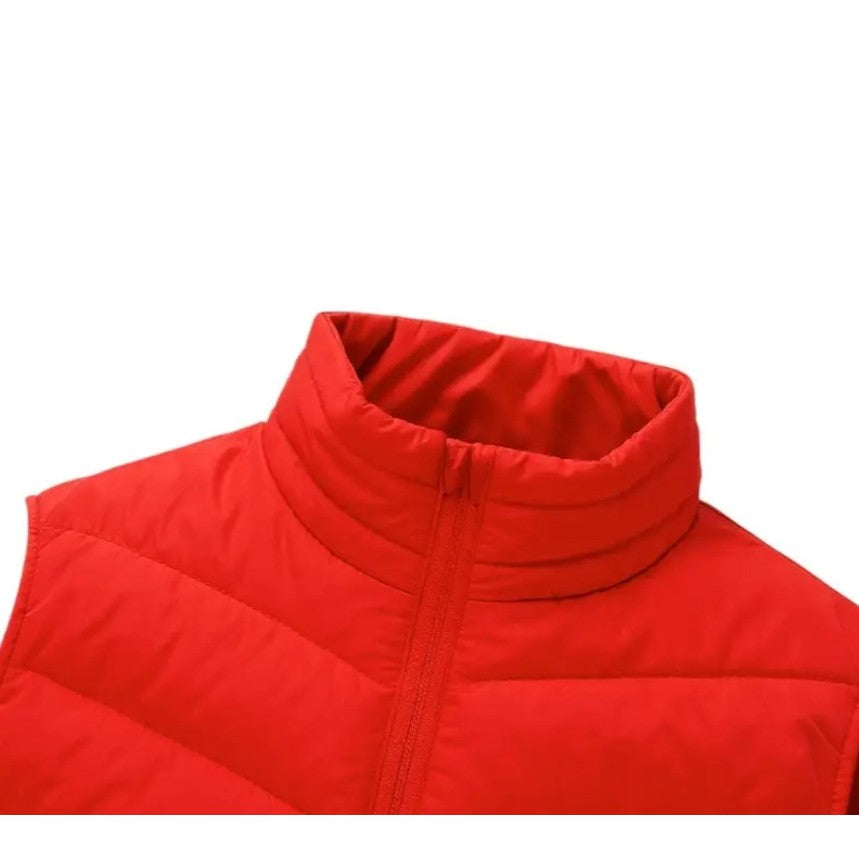 Vesta cu Incalzire, Flippy, Unisex, 2 Zone de Incalzire, Umplutura Bumbac, 3 Trepte de Temperatura, Incarcare USB, Rosu, 58 - 65 kg, Marime XL - vivimall.ro