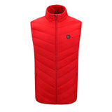 Vesta cu Incalzire, Flippy, Unisex, 2 Zone de Incalzire, Umplutura Bumbac, 3 Trepte de Temperatura, Incarcare USB, Rosu, 74 - 84 kg, Marime XXXL - vivimall.ro