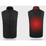 Vesta Inteligenta Incalzita, Vivimall, Unisex, 2 Zone de Incalzire, Umplutura Bumbac, 3 Trepte de Temperatura, Incarcare USB, Negru, 45 - 58 kg, Marime L - vivimall.ro