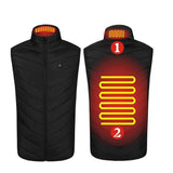Vesta Inteligenta Incalzita, Vivimall, Unisex, 2 Zone de Incalzire, Umplutura Bumbac, 3 Trepte de Temperatura, Incarcare USB, Negru, 58 - 65 kg, Marime XL - vivimall.ro