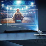 Video Proiector Portabil cilindric HY300, Vivimall, Inteligent, HD 1280×720, Wireless, Compatibil cu Android/iOS, 18 x 11 x 6 cm, Alb - vivimall.ro