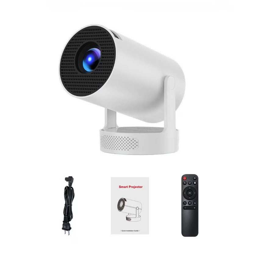 Video Proiector Portabil cilindric HY300ULTRA, Vivimall, Inteligent, ULTRA HD 4K 1920 x 1080, Wireless, Compatibil cu Android/iOS, 18 x 11 x 6 cm, Alb - vivimall.ro