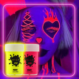 Vopsea pentru Fata si Corp, Vivimall, cu Pigment Fosforescent UV, 15 ml, Alb - vivimall.ro