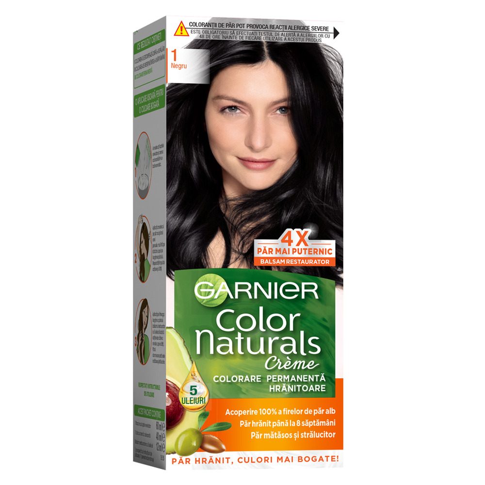 Vopsea pentru Par, Garnier Color Naturals, 1 Negru