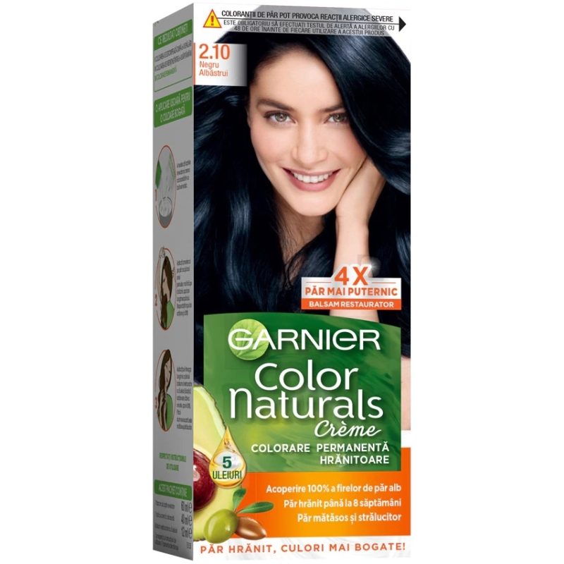 Vopsea pentru Par, Garnier Color Naturals, 2/10 Negru Albastrui