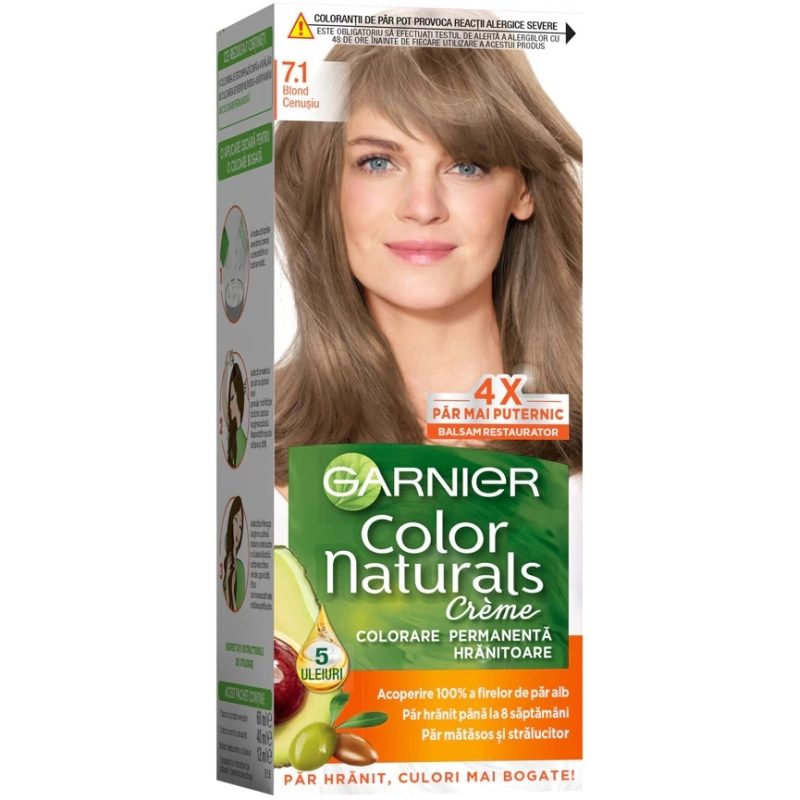 Vopsea pentru Par, Garnier Color Naturals, 7/1 Blond Cenusiu