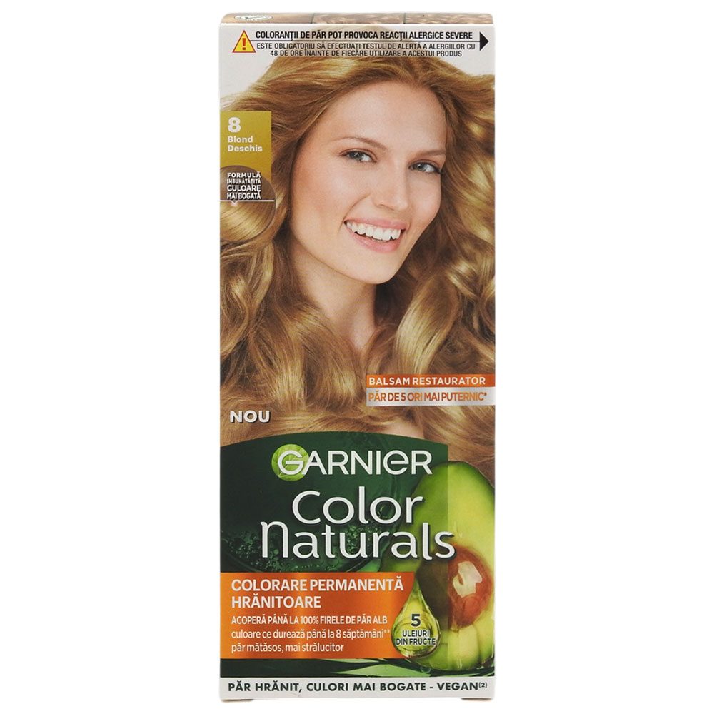 Vopsea pentru Par, Garnier Color Naturals, 8 Blond Deschis