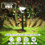 Lampa solara LED cu 2 moduri de fixare, IP65, material ABS, baterie 4.5 V, 200 mah, 450 Lumeni, 42.5 x 15 cm, alb cald, - vivimall.ro