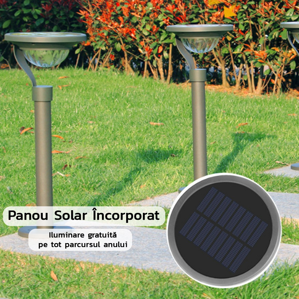 Lampa Solara Led Cu 2 Moduri De Fixare, Ip65, Material Abs, Baterie 4.5 V, 200 Mah, 450 Lumeni, 42.5 X 15 Cm, Alb Cald - vivimall.ro