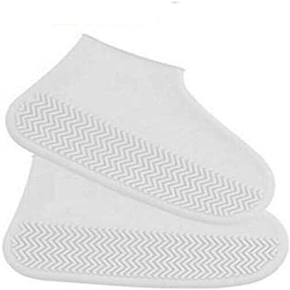 Husa Incaltaminte, Vivimall, Impermeabila, Antiderapanta, din Latex, 13 x 13 x 2 cm, Marime M 34-40 cm, Alb - vivimall.ro