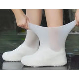 Husa Incaltaminte, Vivimall, Impermeabila, Antiderapanta, din Latex, 13 x 13 x 2 cm, Marime M 34-40 cm, Alb - vivimall.ro