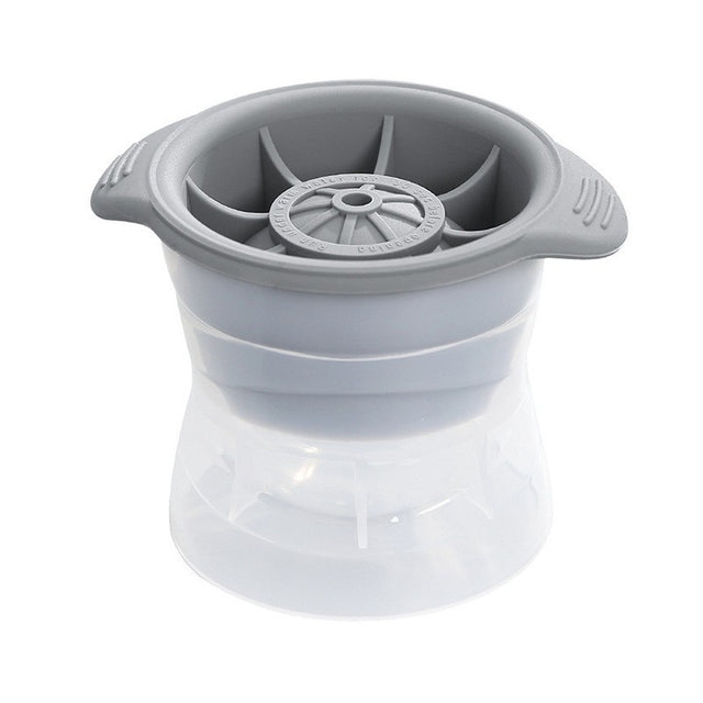 Forma cub de gheata, Vivimall, rotund, Polipropilena/Silicon, 11x7.5x7.8 cm, Gri - vivimall.ro