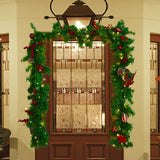 Ghirlanda de Craciun, Vivimall, din Brad Artificial cu Decoratiuni, cu Baterii, 30 LED-uri, 180 cm, Verde - vivimall.ro