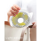 Mini Ventilator Pentru Birou Cu Usb, Rotire 360 Grade, 3 Viteze, 13.5 X 12,8 Cm - vivimall.ro