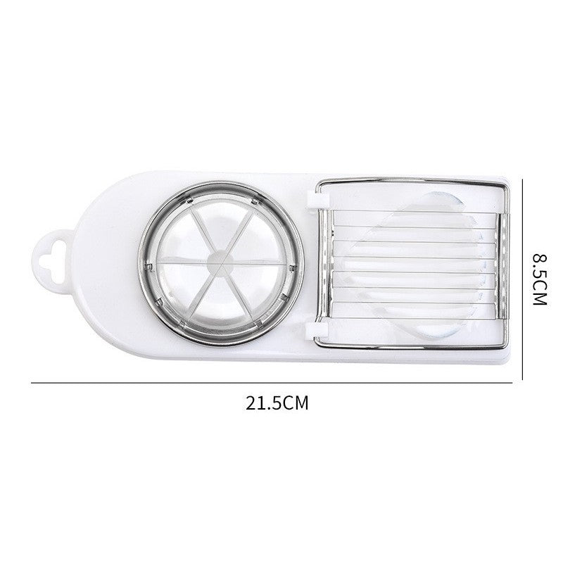 Feliator Multifunctional Pentru Oua, Mozzarela, Fructe, 2 Forme De Feliere, Agatatoare, 20 Cm - vivimall.ro