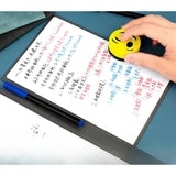 Set Agenda A5 Reutilizabila cu Pagini Tip Tabla, Agenda Pagini Albe cu Stergere Uscata, 3 Markere, 1 Burete și 1 Laveta de sters, Portabila, 24 x 16.5 cm, Coperta Piele, Roz Pal - vivimall.ro