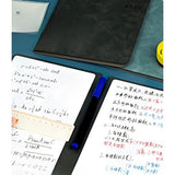 Set Agenda A5 Reutilizabila cu Pagini Tip Tabla, Agenda Pagini Albe cu Stergere Uscata, 3 Markere, 1 Burete și 1 Laveta de sters, Portabila, 24 x 16.5 cm, Coperta Piele, Albastru - vivimall.ro