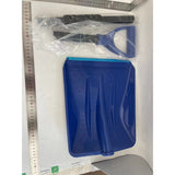 Lopata de Zapada, Vivimall, Multifunctionala, Demontabila, cu Maner Antiderapant, Aluminiu, Plastic, Solutia pentru Iarna, pentru Deszapezire, 80x11x25.7 cm, Albastra - vivimall.ro