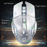 Mouse Gaming Wireless, Flippy, Bluetooth, 2.4GHz, 3600dpi, Reincarcabil, 3,4 x 7,7 cm, Gri - vivimall.ro