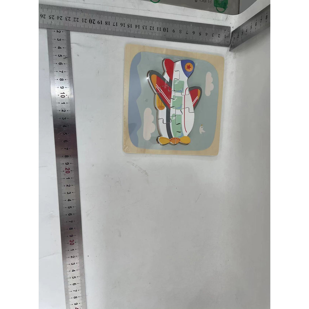 Puzzle Montessori din Lemn pentru Copii, Vivimall, 3D, 0-3 Ani, Model Avion, Educativ, Intuitiv, Creativ, 6 Piese, 15x15x0.5 cm, Multicolor - vivimall.ro