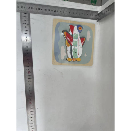 Puzzle Montessori din Lemn pentru Copii, Vivimall, 3D, 0-3 Ani, Model Avion, Educativ, Intuitiv, Creativ, 6 Piese, 15x15x0.5 cm, Multicolor - vivimall.ro