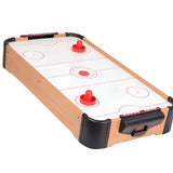 Masa Air Hockey Graffiti fara Picioare, Vivimall, Lemn, 2 Pucuri, Tabela Scor, 2 Impingatoare, 76x38x9 cm, Maro - vivimall.ro