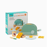 Jucarie Educativa Montessori din Lemn, Flippy, Set de Joaca Interactiv de Bucatarie pentru Copii, Model Toaster cu Accesorii pentru Micul Dejun, Dezvolta Motricitatea si Imaginatia, 3ani+, Multicolor - vivimall.ro