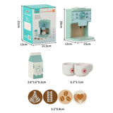Jucarie Educativa Montessori din Lemn, Flippy, Aparat de Cafea Interactiv cu Capsule si  7 Accesorii Incluse, Dezvolta Motricitatea si Imaginatia, 3 ani+, Multicolor - vivimall.ro