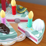 Jucarie Educativa Montessori din Lemn, Flippy, Set de Joaca Interactiv, Model Tort Aniversar Interactiv cu Velcro, Include Cifre 1-5 si Accesorii de Taiere, Dezvolta Motricitatea si Imaginatia, 3ani+, Multicolor - vivimall.ro