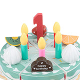 Jucarie Educativa Montessori din Lemn, Flippy, Set de Joaca Interactiv, Model Tort Aniversar Interactiv cu Velcro, Include Cifre 1-5 si Accesorii de Taiere, Dezvolta Motricitatea si Imaginatia, 3ani+, Multicolor - vivimall.ro