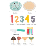Jucarie Educativa Montessori din Lemn, Flippy, Set de Joaca Interactiv, Model Tort Aniversar Interactiv cu Velcro, Include Cifre 1-5 si Accesorii de Taiere, Dezvolta Motricitatea si Imaginatia, 3ani+, Multicolor - vivimall.ro