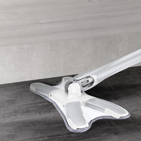 Mop Plat, Vivimall, cu Sistem de Stoarcere, 2 Lavete Incluse, Lungime Telescopica 140 cm, Argintiu - vivimall.ro