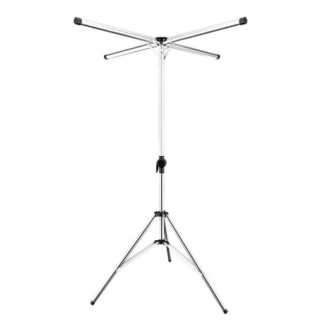 Uscator De Rufe, Pliabil, Telescopic, 4 Brate, Din Otel Inoxidabil, Rezistent La Vreme Rea, Gri - vivimall.ro