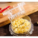 Zdrobitor de Usturoi, Flippy, Multifunctional, din Plastic, Prin Rasucire, 4 x 7.5 cm, Transparent